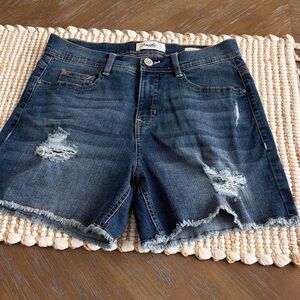 Angel Kiss Forever Retro Distressed Denim Shorts